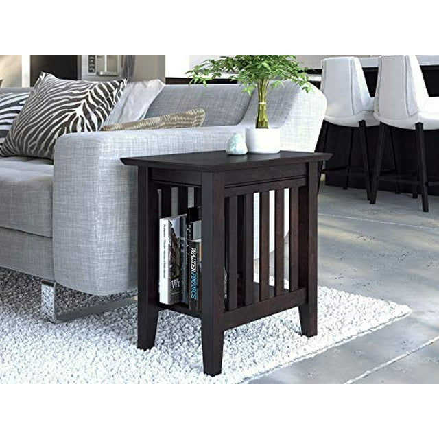 Atlantic Furniture Table d'Appoint Mission Chair, (22 Pouces x 14 Pouces), Espresso