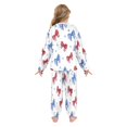 thumbnail image 3 of Fluffy Pajamas Set Fuzzy Winter Warm Pj Sets Pullover Tops and Long Pants Hand-drawn Bows X-Small, 3 of 8
