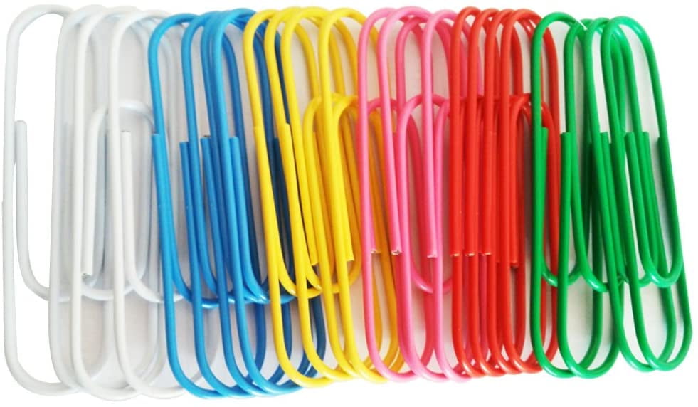 Maosifang 4 Inch Large Colored Paper Clips Jumbo Metal Paper Clips,6