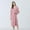 Pink, variant on Dyfzdhu Robes for Women Fleece Robe Soft Shawl Collar Bathrobe Plush Long Coat Bath Dress