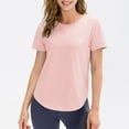 thumbnail image 6 of Baqcunre Womens Tops,New Loose Yoga Breathable Sports Casual Elastic Quick Drying Top T Shirt Workout Tops for Women,Gym Tops for Women Shirts for Women Pink S-XXL, 6 of 7