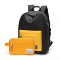 thumbnail image 3 of Laptop Backpack For Men Large Capacity Travel Backpack With USB Charging Port Student Schoolbag & Small Clutch Bag Set, 3 of 5