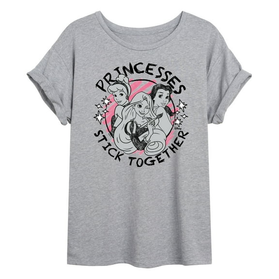Disney - Princesses Stick Together  - Juniors Ideal Flowy Muscle T-Shirt