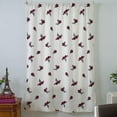 thumbnail image 2 of Nvzi Cortina de estilo rústico bordada con lazos, cortina de globo ajustable con aislamiento térmico para ventana pequeña, bolsillo para barra, 1 panel (39" x 55", floral B), 2 of 5