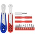 thumbnail image 2 of 14 Pcs Clé à Cliquet Hexagonale Tournevis 1/4 Pouce Outils de Réparation Rouge, 2 of 5
