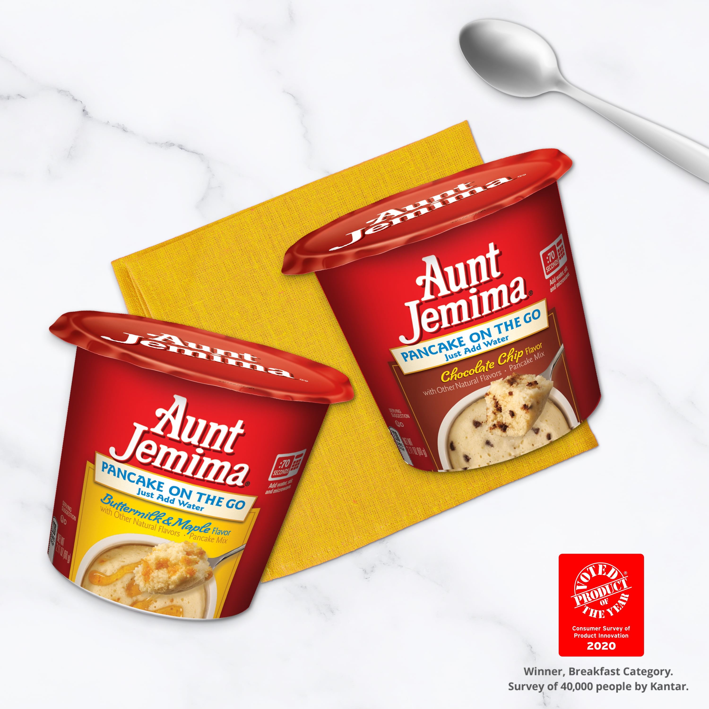 Aunt Jemima Buttermilk & Maple Pancake on The Go Cup, 2.11 oz Plastic Cup