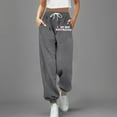 thumbnail image 2 of Rovga Women Pants Lined Straight Bottom High Waist Sweatpants Joggers Pants Workout Yoga Pants Pockets Stylish Bottoms, 2 of 4
