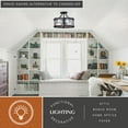 thumbnail image 3 of Holbrook 15.75-in W Bronze Bulb Semi Flush Mount Ceiling Light Clear Glass, 3 of 9