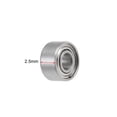thumbnail image 3 of Uxcell Miniature Deep Groove Ball Bearing Double Shield Type Stainless Steel 2x5x2.5mm, 3 of 4