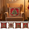 thumbnail image 2 of Christmas Throw Pillow Covers for Winter Decor 18x18" Christmas Sofa Decoration Linen Pillow Home Sofa Cushion Covers for Couch Sofa Bed, Soft and Breathable Indoor Home Decoration, 2 of 7