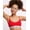 Shelton Red, variant on Originals Women's Cropped Bralette, Moisture-Wicking Stretch Cotton Honeymoon Pink M