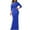 Blue, variant on Women's 2023 Fall Dresses Long Sleeve Maxi Dress for Wedding Guest Wrap V Neck A Line formal Evening Party Dresses,Purple XL