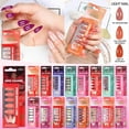 thumbnail image 6 of Press On Nails, Acrylic Press On Nails, Full Cover Glossy Gradient Fake Nails with Glue Stick, Medium Shape Durable Comfortable Artificial Fingernails for Daily Wear, 6 of 6