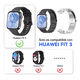 thumbnail image 2 of Correa Para Huawei Watch Fit 3 Acero Inoxidable+case Protect Xtellar negro, 2 of 3