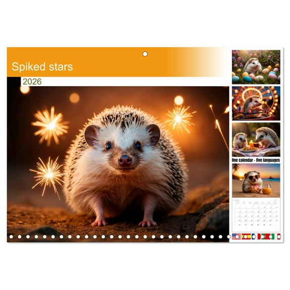 Spiked stars (Monthly Wall Calendar 2026 11.7 x 16.5 (open)), CALVENDO 14 Month Calendar