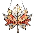 thumbnail image 2 of Clearance Under $1, 1 Pcs Maple Leaf Hanging Ornament, Stained-Glass Style Acrylic Suncatcher, Autumn Fall Window Wall Decor for Thanksgiving Home Decoration, 10*10cm(C), 2 of 6