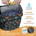 thumbnail image 2 of Travel Cooler Bag - Black Dinosaurs with Weight Tags Camping Beer Cooler Backpack with Bottle Opener- Waterproof Insulated Picnic Backpacks - Cooler Bag for Beach, 2 of 6