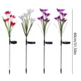 thumbnail image 4 of Luz De Flor De Lirio Al Aire Libre Lámpara de inserción de tierra 600mAh LED Lámpara de jardín IP65 Impermeable 3LED para Patio Césped Patio, 4 of 8