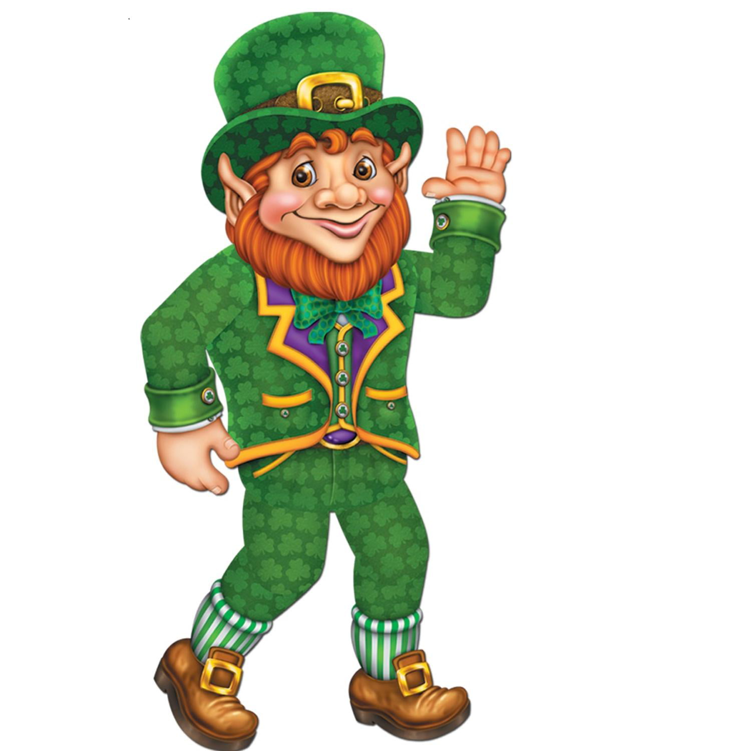 Club Pack of 12 St Patrick's Day Jointed Leprechaun Figure Decorations ...