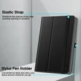 thumbnail image 5 of Fintie Universal Case for 7-8 Inch Tablet - Premium PU Leather Folio Cover with Hand Strap Pen Holder for 7", 7.9", 8" eReader, Black, 5 of 8