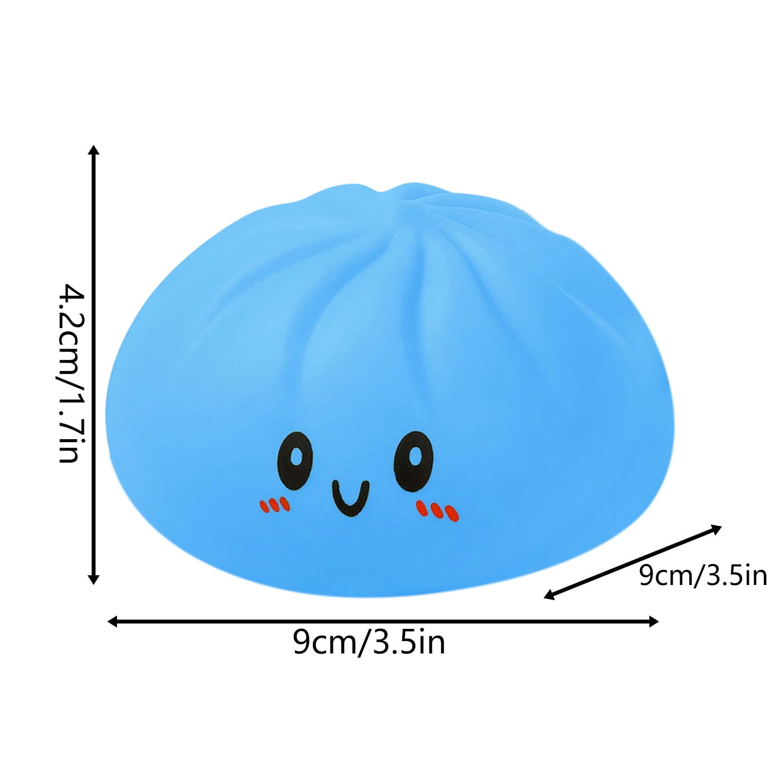 Cute Squishy Dumpling Large, Squishy Dumpling Doll with Cute Expressions, Silicone Bun Sensory Fidget Dolls, Hand Pinching Decompression Dolls