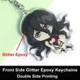 thumbnail image 1 of Llaveros personalizados de película holográfica de estrella, Llavero de dibujos animados, dijes de Anime personalizados de acrílico, llaveros de diseñador, 1 of 5
