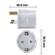 thumbnail image 4 of 2x reseadapter reseadapterkontakt för England - resekontakt el Eu till Uk uttag - resekontakt vit, 4 of 5