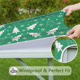 thumbnail image 6 of Green Christmas Tree Pattern Square Fitted Tablecloth with Elastic Edge,Square Table Cover,Washable Elastic Table Cover for Home Kitchen Party Decor 34"x34", 6 of 6