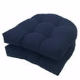 thumbnail image 4 of Topchances Set of 2 Tufted Universal Chair Cushions, Waterproof Outdoor/Indoor Chair Seat Pads, 19" x 19", Navy Blue, 4 of 8