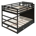 thumbnail image 6 of Full Size Bunk Bed With Storage Trundle And Strong Staircase - Solid Pine Wood, Organize Bedroom Space Durably Effectively, 96.9in.l X 58.4in.w 65.5in.h Over Drawers Wood Structure, Bedroom,, 6 of 7