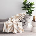 thumbnail image 3 of Better Homes & Gardens Chenille Jacquard Soft Throw Blanket, Papyrus Beige, 3 of 9