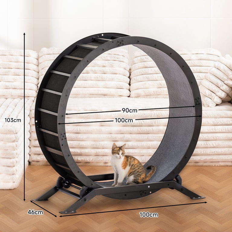 Metal Cat Exercise Wheel with Safety Latch photo 3