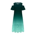 thumbnail image 5 of ibuvkizy Women Plus Size Dress,Womens Fashion Summer Dress,Plus Size Women Sexy Ruffle Strapless Splicing Lace Splicing Short Sleeve Dresses,Maxi Dress,Sun Dresses,Maxi Dresses for Women, 5 of 7