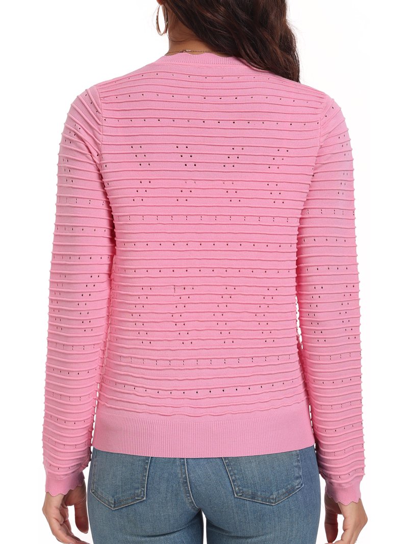 Cardigan Boutonné Rose Pour Femme Grande Taille - Taille 22/24W - Manches Longues - Marque Knit Series - Neuf étiqueté