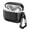 Black, variant on ELEHOLD For Airpods 4 (2024) Earphone Case, Slim Fit Shockproof Premium Leather Non-Slip Protection Cover with Carabiner, Black