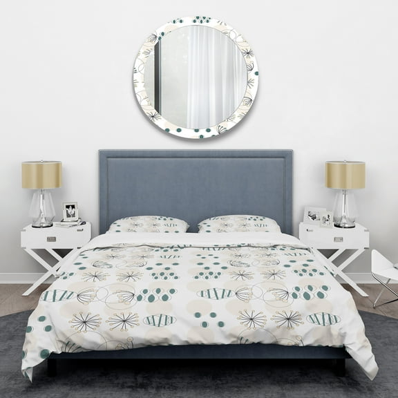 Designart 'Modern abstract geometric pattern' Mid-Century Modern Duvet Cover Set