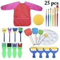 thumbnail image 2 of 25PCS Sponge Painting Brushes Kit Assorted Paint Craft Brush Paint Sponge Tool, 2 of 10