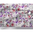 thumbnail image 2 of Soimoi Polyester Crepe Fabric Leaves & Rose Flower Print Fabric by Yard 42 Inch Wide, 2 of 3