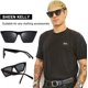 thumbnail image 2 of Gafas de sol con montura negra y manchas grises, 2 of 6