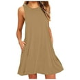 thumbnail image 1 of Daznico Robes Élégantes pour Femmes, Robe Ample Sans Manches, Robes pour Femmes Cache Ventre, 1 of 4
