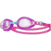 TYR Kids Qualifier Goggles, Clear/Purple/Pink, One Size