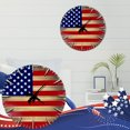 thumbnail image 5 of 12 Inch Wood American Flag Wall Clock, 5 of 6