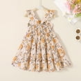 thumbnail image 3 of Happy Town Little Girls Sleeveless Dress Girls Ruffle Beach Dress for 3-7 Y, 3 of 7
