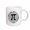 White, variant on 3drose, Stylish Black on White Irrational but Well Rounded Pi Symbol Design, 15oz Two-tone Red Mug