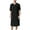 Black, variant on Men's Cotton Nightshirt House Coat Short Sleeve Robe Comfy Sleep Shirt Fall Long V Neck Side Split Soft Knee Length Night Gown Baggy Housecoat Loungewear Light Blue Large