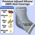 thumbnail image 3 of Moisturizing Socks for Cracked Heel Treatment: Heel Repair, Silicone Toeless, Spa Gel for Dry feet Women, Lotion Moisture Pedicure, Gray, 3 of 6