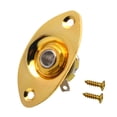thumbnail image 1 of Visland 1/4" Oval Electric Guitar Input Jack Metal Output Jack Plate Socket with Screws Elliptical Cat-Eye Input Jack Socket for Electric Guitar Bass, 1 of 8