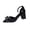 Black, variant on Women Suede Rhinestone Bow Ankle Strap Block Heel Pumps Comfortable Footwear For Office Party Casual Outdoor Daily Activities