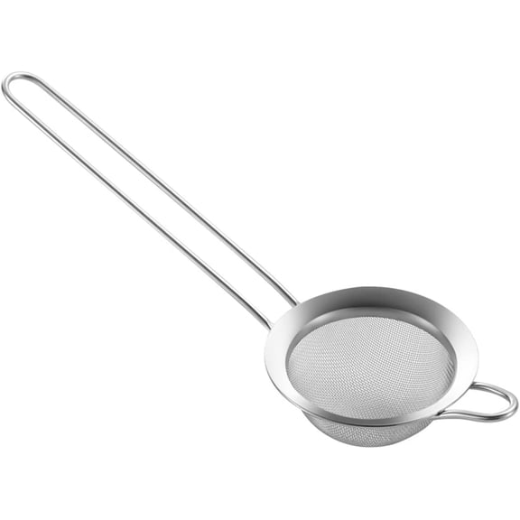 Aliglow 304 Stainless Steel 3.15 inch Fine Mesh Strainers for Kitchen, Colander-Skimmer with Handle, Sieve Sifters for Food, Tea, Rice, Oil, Noodles, Fruits, Vegetable 3inch