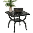 thumbnail image 6 of ZXNYH Cast Aluminum Outdoor Side Table,Anti-Rust Outdoor End Table,Patio Coffee Bistro Table for Indoor,Garden,Porch,Balcony(Round Black), 6 of 7